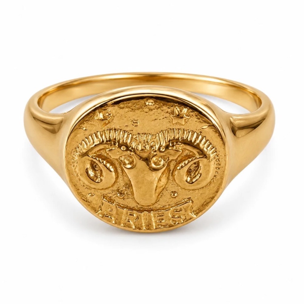 Spell & the Gypsy Collective Stargazer Zodiac Gold Ring Aries Size 8 RARE